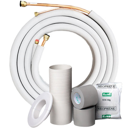 50ft Line Set Kit for 9k BTU MrCool Ductless Split System with wire